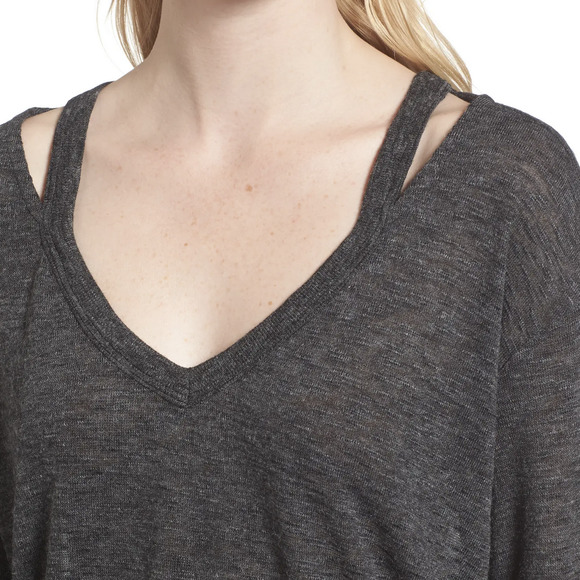 Splendid Ashbourne Knit Cut Out V Neck Top - XS - Picture 8 of 15